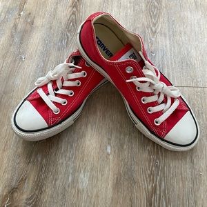 Red Converse All Star Shoes- W9